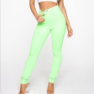 Just The Two Of Is High Rise - Neon Green